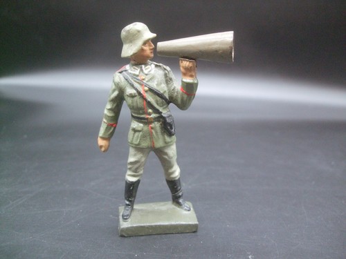Lineol soldat mit sprachrohr - soldat,